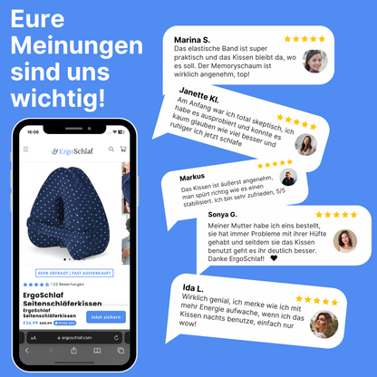 ErgoSchlaf Seitenschläferkissen